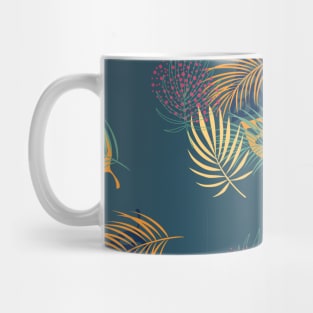 Tropical  leaves Pattern, Tropical Gift  , Summer Holidays Mug